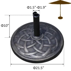 Tangkula 43 lbs Heavy Duty Resin Umbrella Base