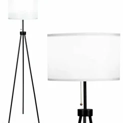 Tangkula 60.5" Metal Tripod Floor Lamp, Contemporary Minimalist Standing Floor Light with Iron Legs