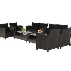 Tangkula 4 or 8 piece Patio Furniture Set, Outdoor Furniture Sets for Backyard, Porch, Garden and Poolside