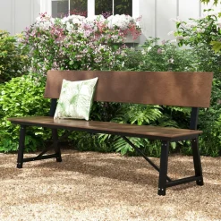 Tangkula 72” Outdoor Bench, Extra Long Patio HDPE Bench for 4 People, 1100 lbs Weight Capacity