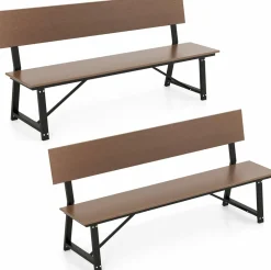Tangkula 72” Outdoor Bench, Extra Long Patio HDPE Bench for 4 People, 1100 lbs Weight Capacity