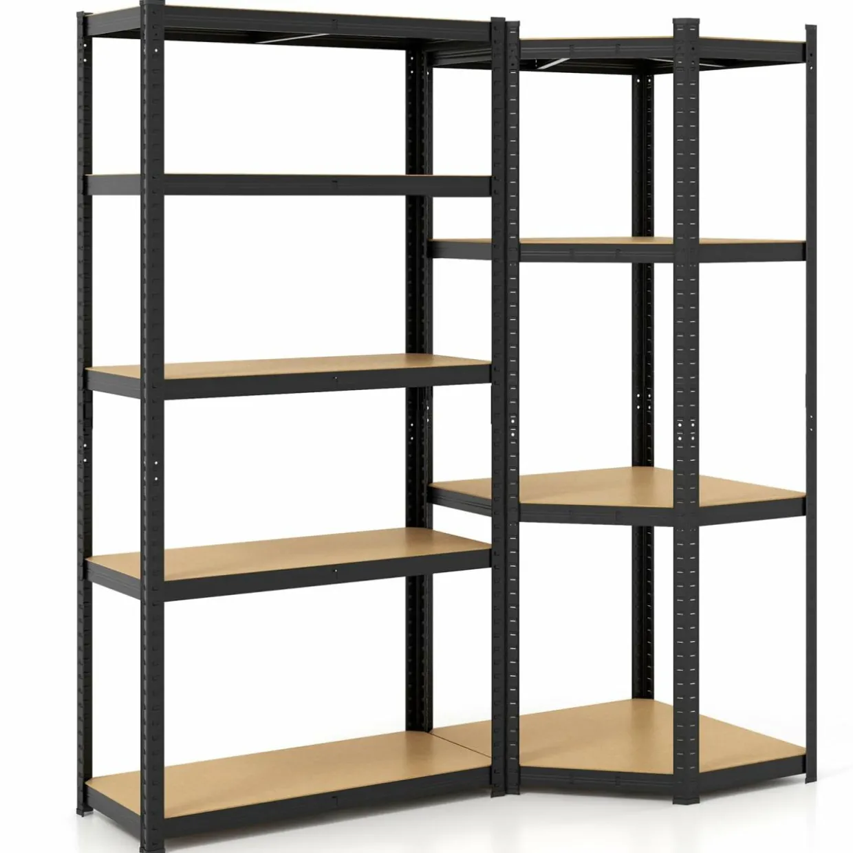 Tangkula 2 Pack Metal Storage Shelves Load 3600LBS, 71" H Heavy Duty Adjustable Garage Storage Utility Racks