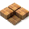 Tangkula 27 PCS Acacia Wood Interlocking Patio Deck Tiles, 12" x 12" Water-Resistant Indoor Outdoor Flooring