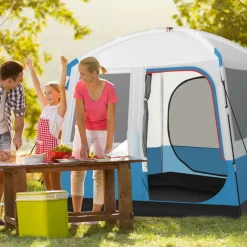 Tangkula 5 Person Camping Tent, Portable Backpacking Tent with Removable Rainfly,Carrying Bag