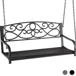 Tangkula 2 Person Hanging Porch Swing, Patio Swing Bench with Chains