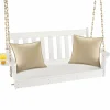 Tangkula 2 Person Hanging Porch Swing, Outdoor Bench Swing with Adjustable Chains