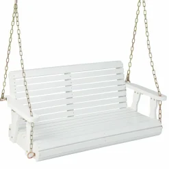 Tangkula 2 Person Hanging Porch Swing, Outdoor Bench Swing with Adjustable Chains