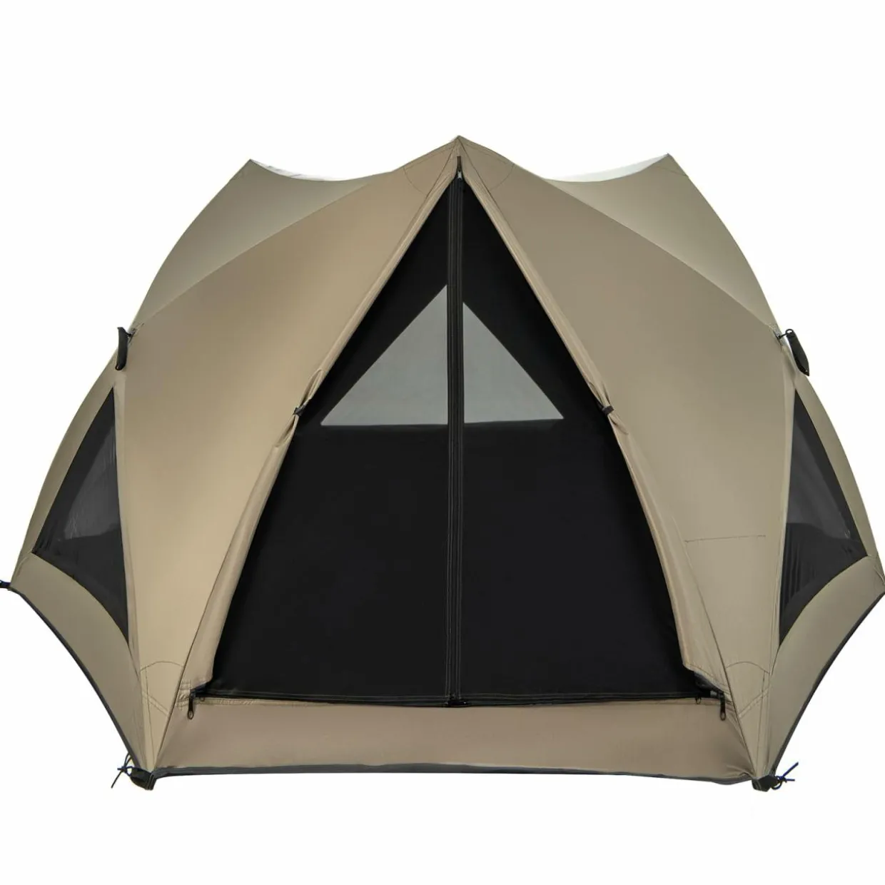 Tangkula 4-6 Person Pop Up Camping Tent with Visible Skylight, Portable Backpacking Tent with Removable Rainfly with 3 Mesh Walls