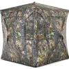 Tangkula 2-3 Person Pop up Ground Blind, Portable Hunting Blind with 360 Degree Mesh Windows