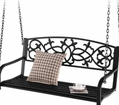 Tangkula 2 Person Porch Swing, Hanging Patio Swing Bench with Chains