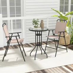 Tangkula 3 Piece Outdoor Bar Set