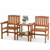 Tangkula 3 Piece Patio Conversation Set for Garden Poolside Backyard Balcony Porch