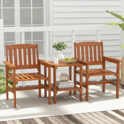 Tangkula 3 Piece Patio Conversation Set for Garden Poolside Backyard Balcony Porch