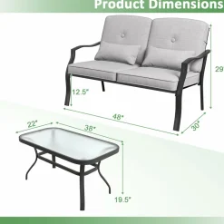 Tangkula 2 Piece Patio Furniture Set