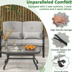 Tangkula 2 Piece Patio Furniture Set