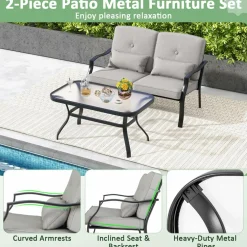 Tangkula 2 Piece Patio Furniture Set