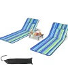 Tangkula 3 Pieces Beach Chairs for Adults, Backpack 2 Pack Beach Chairs Set with Folding Side Table