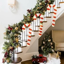 Tangkula 3 Pieces Christmas Lighted Outdoor Candy Canes, 31.5