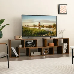 Tangkula 3 Pieces Console TV Stand, Free-Combination Entertainment Center for 50 55 60 65 Inch TV