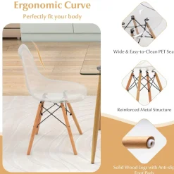 Tangkula 5 Pieces Dining Room Table Set, Modern Table & Chair Set for 4