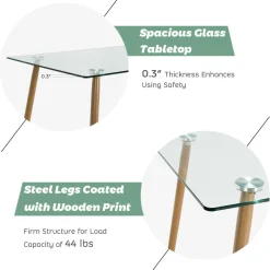 Tangkula 5 Pieces Dining Room Table Set, Modern Table & Chair Set for 4
