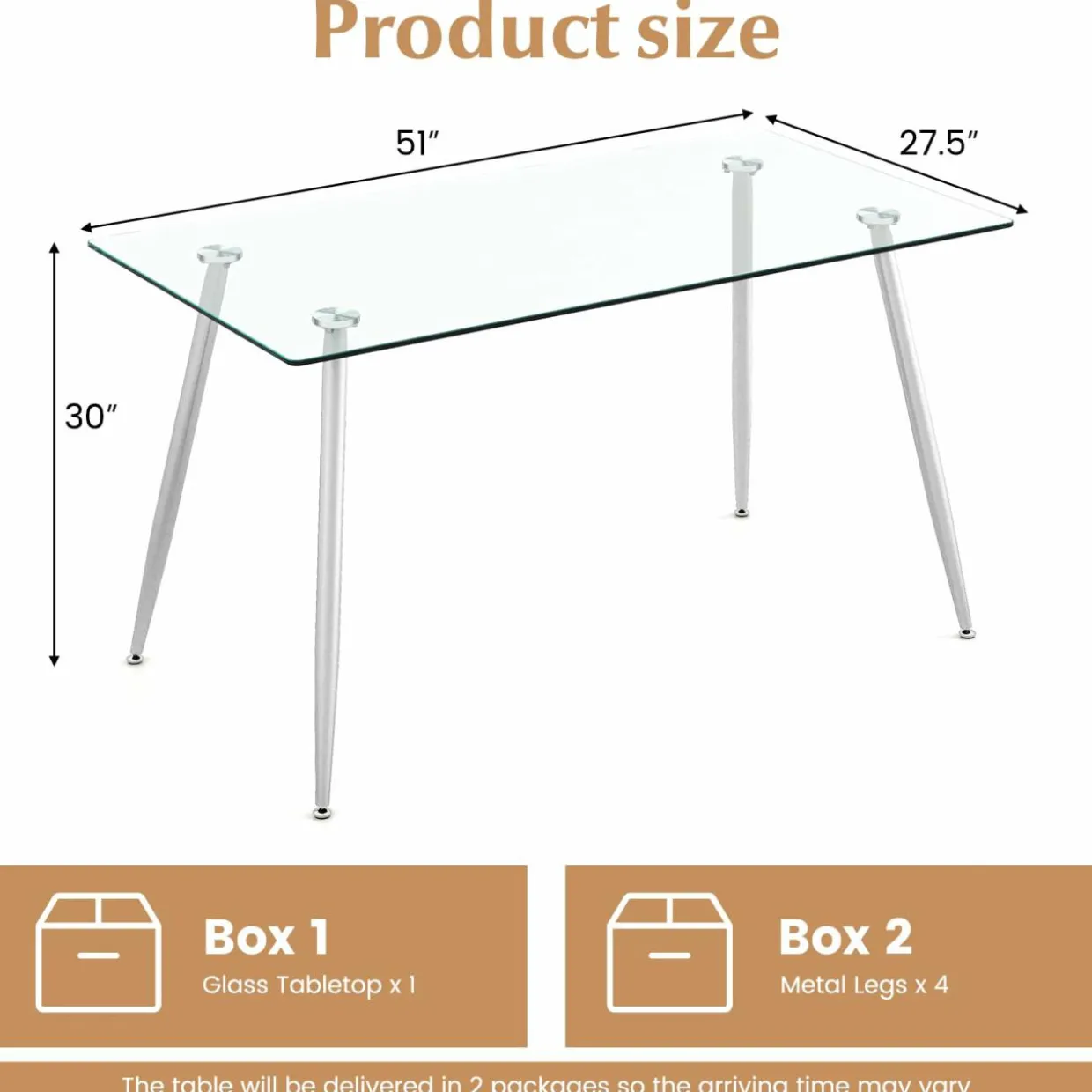 Tangkula 5 Pieces Dining Room Table Set, Modern Table & Chair Set for 4