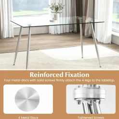 Tangkula 5 Pieces Dining Room Table Set, Modern Table & Chair Set for 4