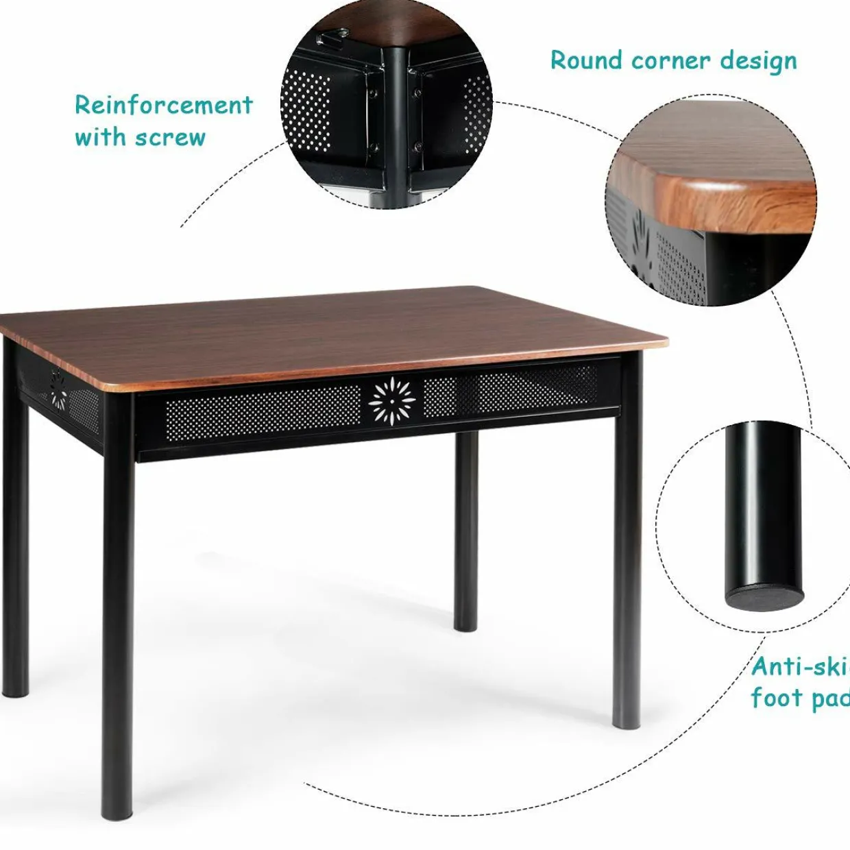 Tangkula 5 Pieces Dining Table and Chairs Set