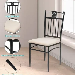 Tangkula 5 Pieces Dining Table and Chairs Set