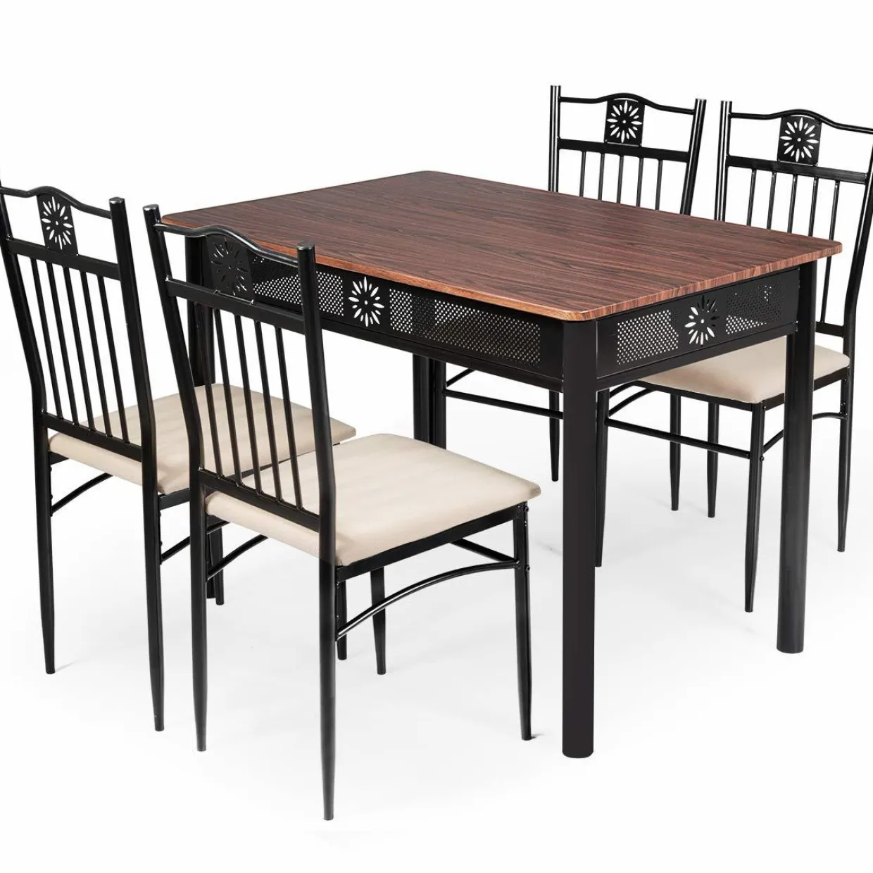 Tangkula 5 Pieces Dining Table and Chairs Set
