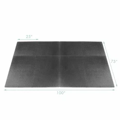Tangkula 12 Pieces EVA Exercise Floor Mats with Border, 1/2