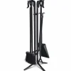 Tangkula 5 Pieces Fireplace Tools Wrought Iron Toolset 4 Tools & Decor Holder Indoor Outdoor Tong