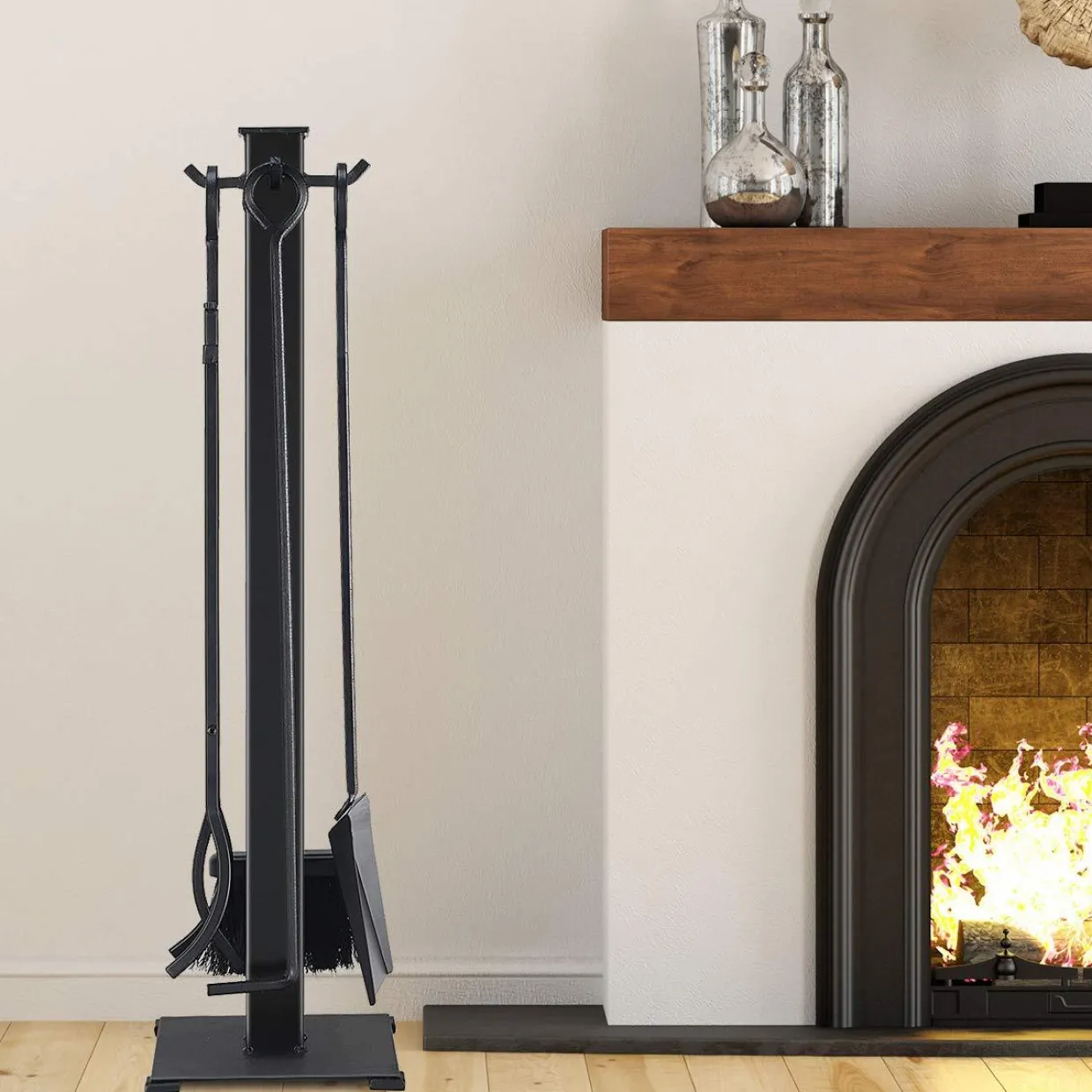 Tangkula 5 Pieces Fireplace Tools