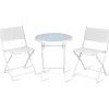Tangkula 3 Pieces Folding Patio Bistro Set, No Assembly Required