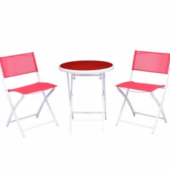 Tangkula 3 Pieces Folding Patio Bistro Set, No Assembly Required