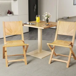 Tangkula 2/4 Pieces Folding Patio Chairs(Sun Back)