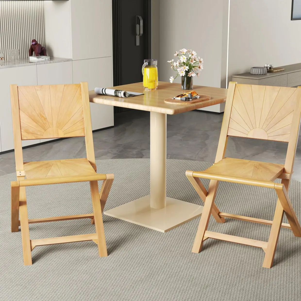 Tangkula 2/4 Pieces Folding Patio Chairs(Sun Back)