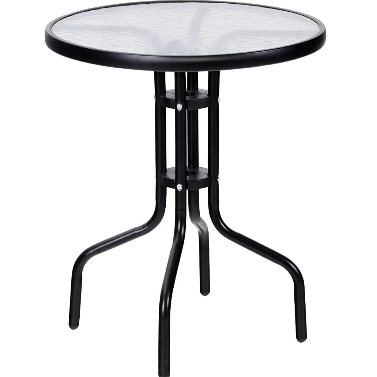 Tangkula 3 Pieces Folding Patio Bistro Set, Outdoor Folding Chairs & Table Set