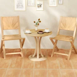 Tangkula 2/4 Pieces Folding Patio Chairs(Sun Back)