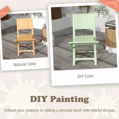 Tangkula 2/4 Pieces Folding Patio Chairs(Slat Back)