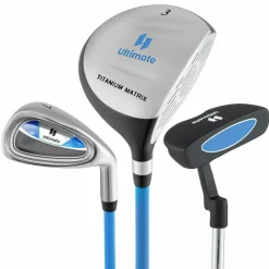 Tangkula 3 Pieces Junior Golf Club Set for Children Right Hand,Aged 11-14