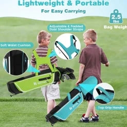 Tangkula 7 Pieces Junior Golf Club Set for Kids Age 11-13 Right Hand, Children