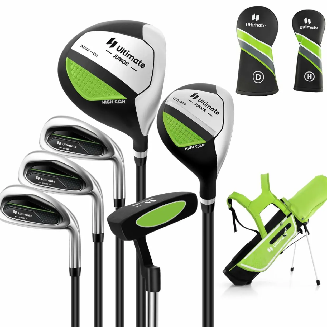 Tangkula 7 Pieces Junior Golf Club Set for Kids Age 11-13 Right Hand, Children