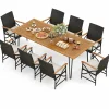 Tangkula 9 Pieces Outdoor Patio Dining Set