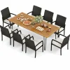 Tangkula 9 Pieces Outdoor Patio Dining Set