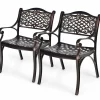 Tangkula 2 Pieces Outdoor Bistro Dining Chair Set