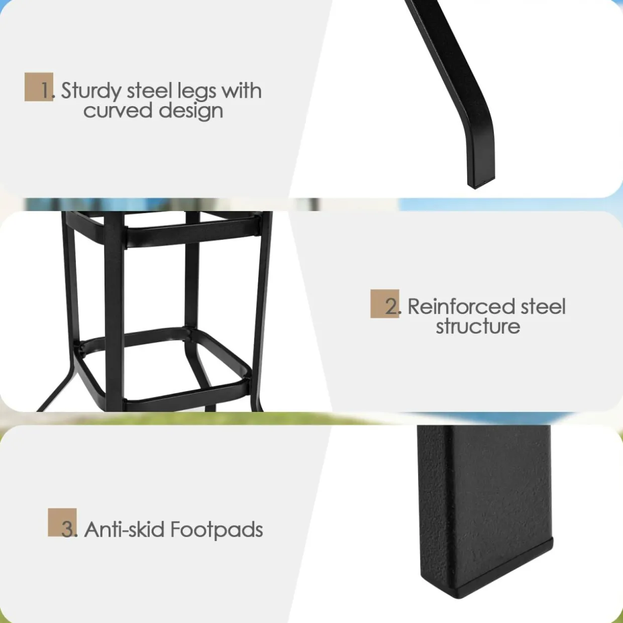Tangkula 5 Pieces Outdoor Patio Bar Set, Rattan Bistro Set W/ 4 Wicker Bar Stools & 1 Bar Table