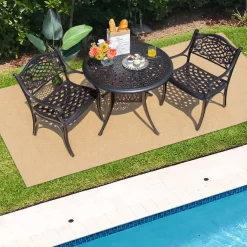 Tangkula 2 Pieces Outdoor Bistro Dining Chair Set