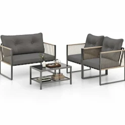 Tangkula 4/8 Pieces Patio Furniture Set