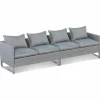 Tangkula 2 Pieces Patio Furniture Sofa Set, Patiojoy Wicker Conversation Set with Cushions and Sofa Clips
